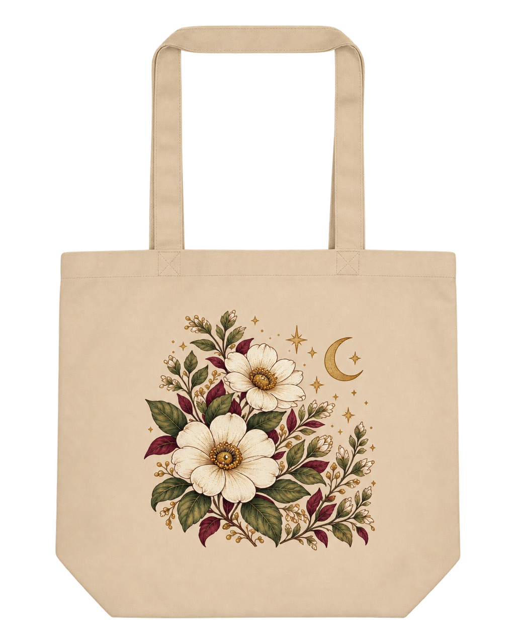 Mond & Blumen – Öko-Tragetasche