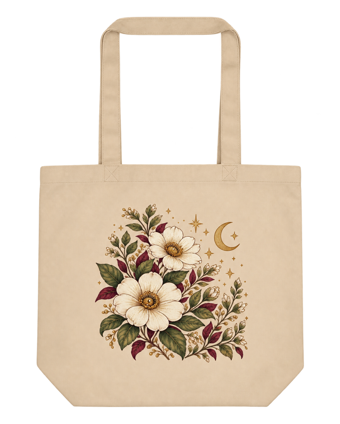 Mond & Blumen – Öko-Tragetasche