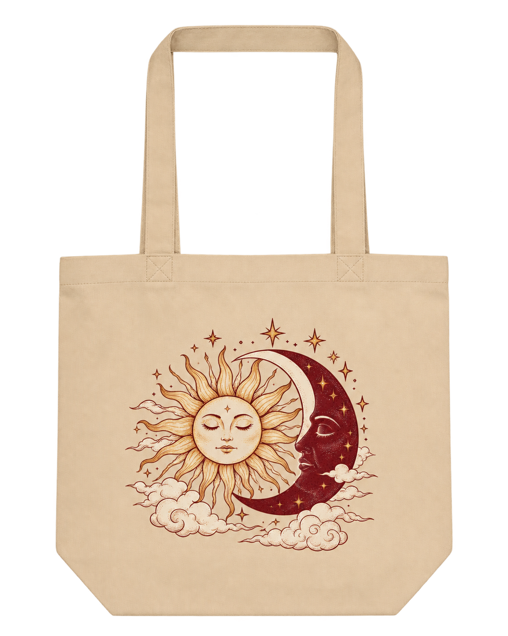 Himmlische Sonne und Mond – Öko-Tragetasche
