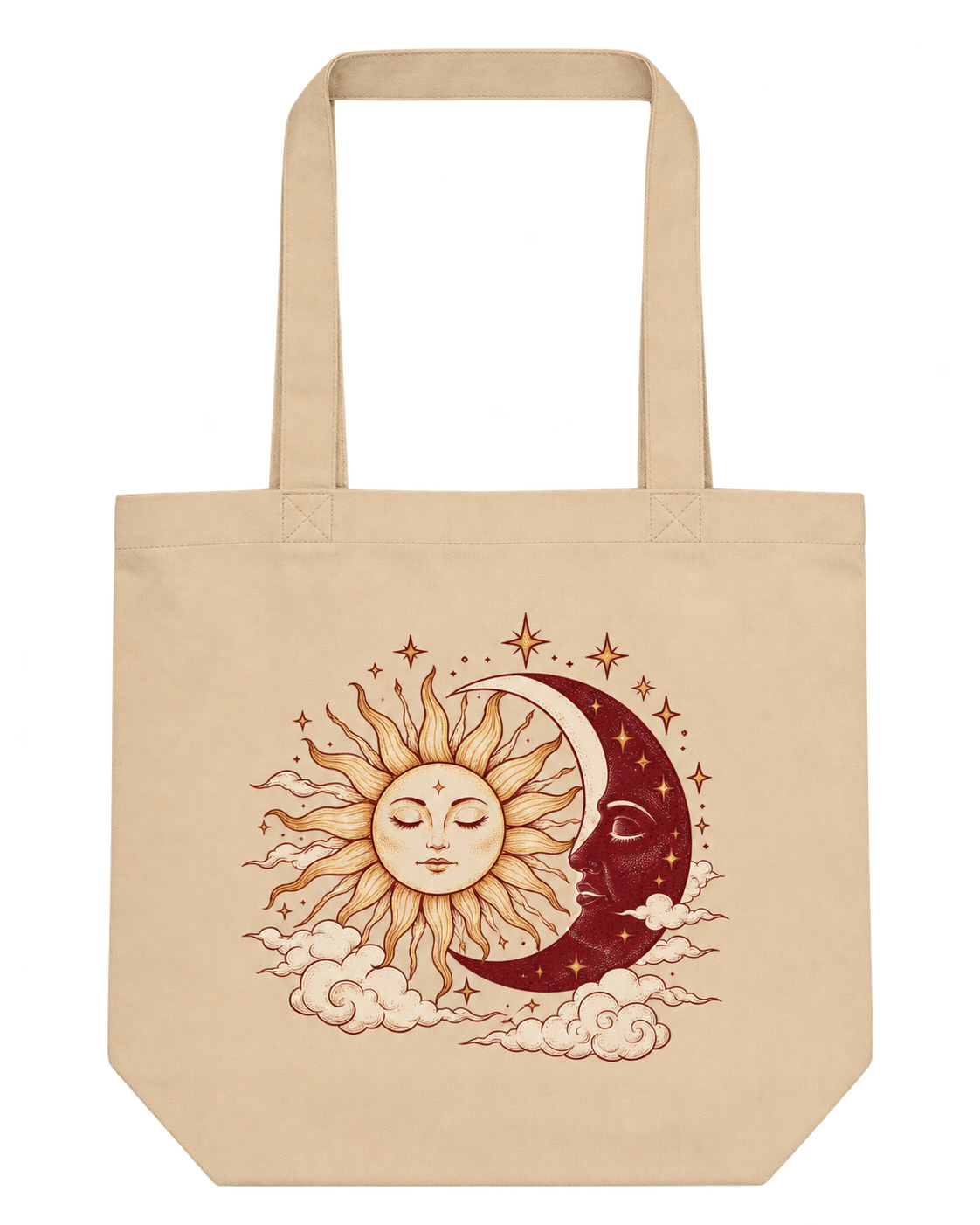 Himmlische Sonne und Mond – Öko-Tragetasche