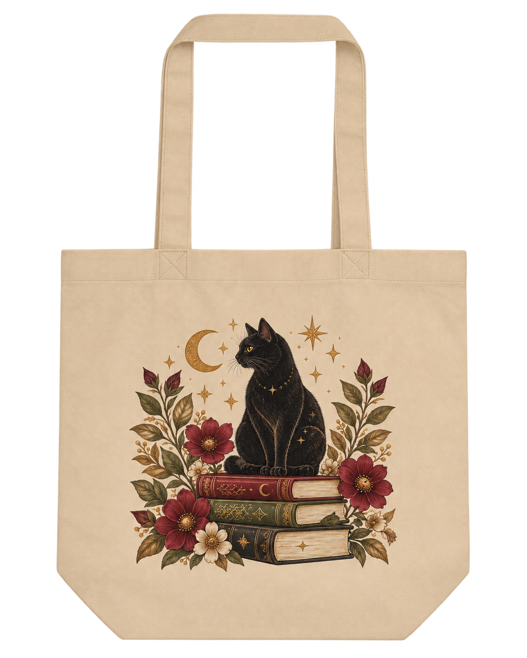 Himmlische schwarze Katze - Öko-Einkaufstasche