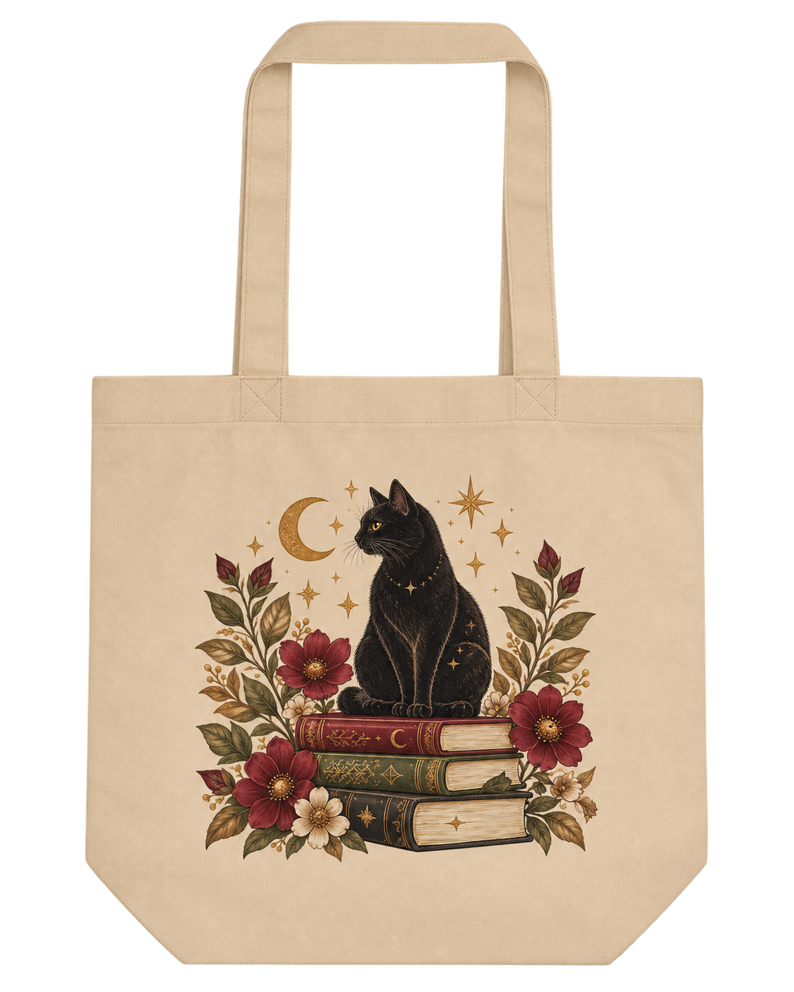 Himmlische schwarze Katze - Öko-Einkaufstasche
