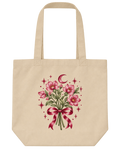 Floral Moon & Ribbon - Eco Tote Bag