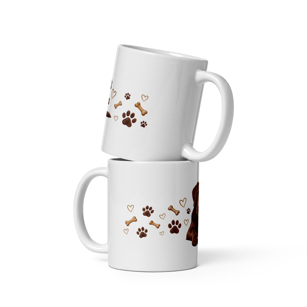 Labrador chocolate - Taza blanca #1