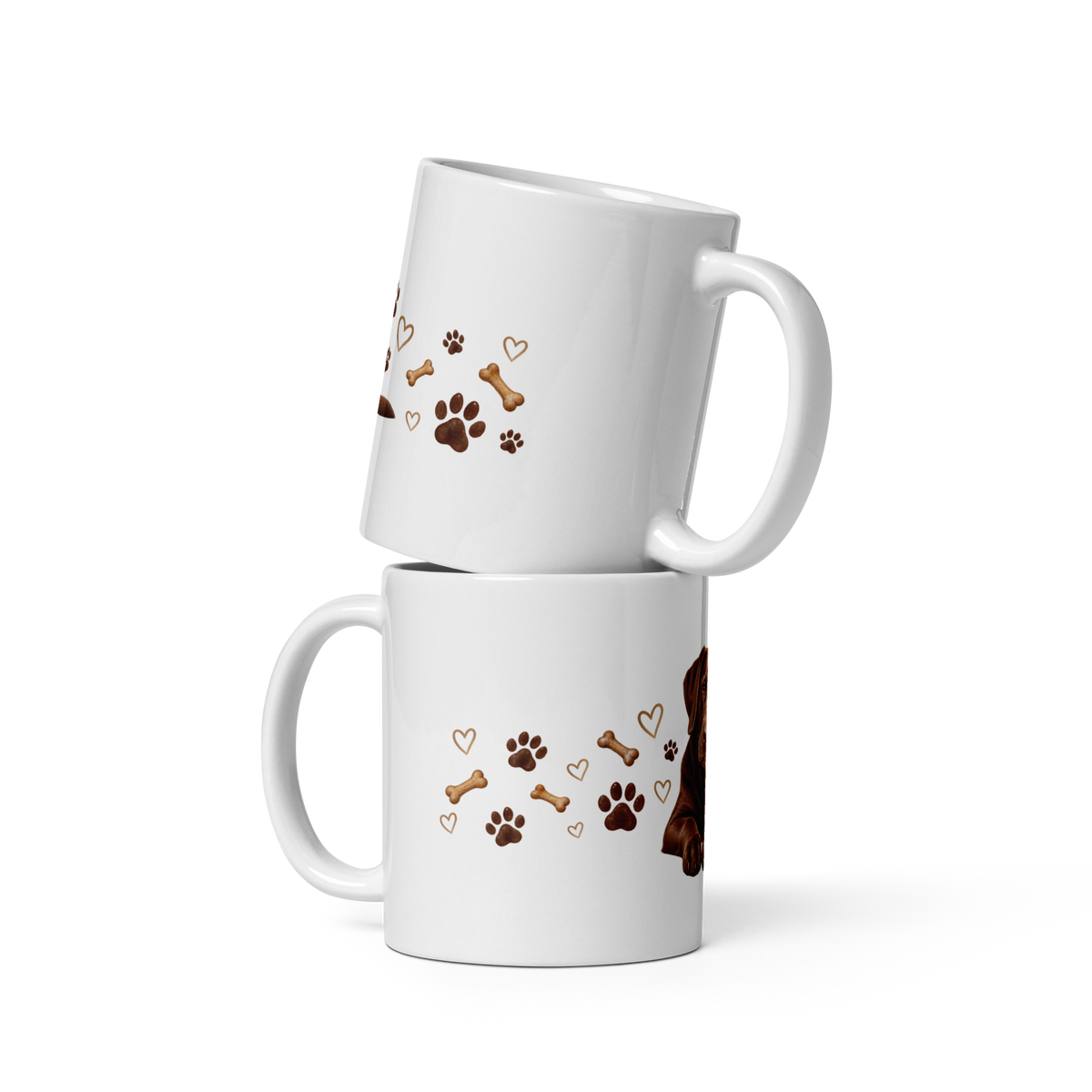Labrador chocolate - Taza blanca #1