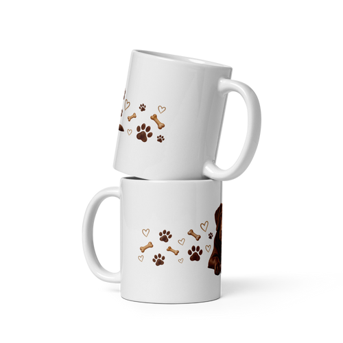 Labrador chocolate - Taza blanca #1